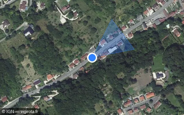 Vue satellite de l'emplacement du radar fixe à Bar-le-Duc
