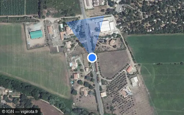Vue satellite de l'emplacement du radar fixe à Cervione