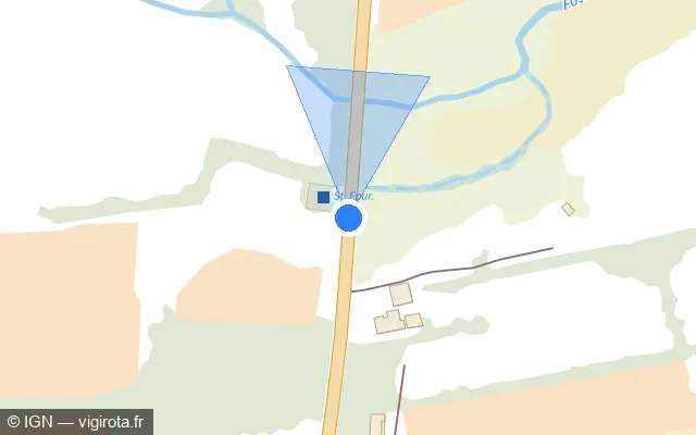Vue plan de l'emplacement du radar fixe à San-Giuliano
