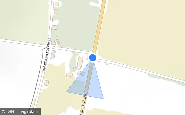 Vue plan de l'emplacement du radar fixe à San-Giuliano