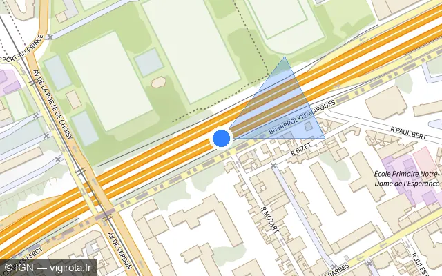 Vue plan de l'emplacement du radar fixe à Le Kremlin-Bicêtre