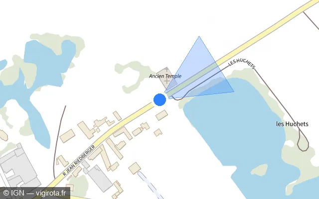 Vue plan de l'emplacement du radar fixe à Nogent-sur-Eure