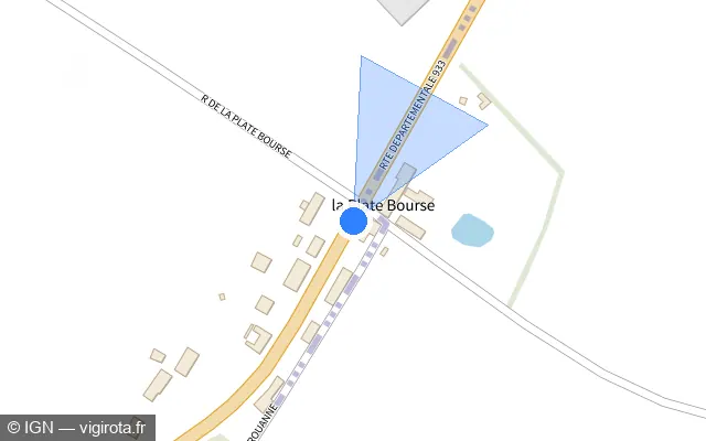 Vue plan de l'emplacement du radar fixe à Staple