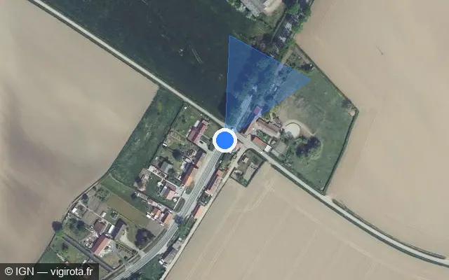 Vue satellite de l'emplacement du radar fixe à Staple