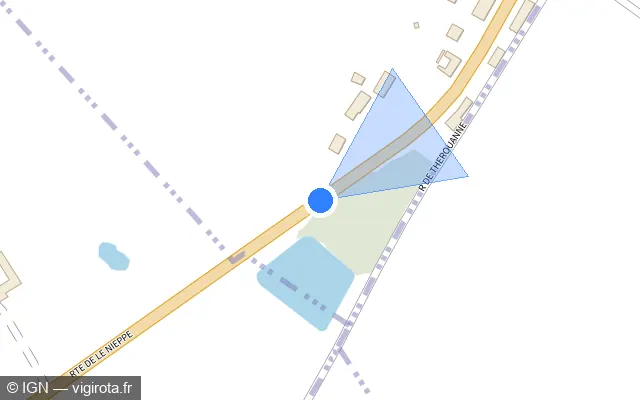 Vue plan de l'emplacement du radar fixe à Staple
