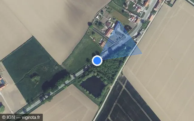Vue satellite de l'emplacement du radar fixe à Staple