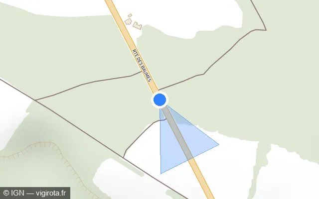 Vue plan de l'emplacement du radar fixe à Antully