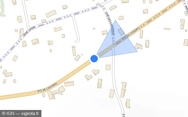 Vue plan de l'emplacement du radar fixe à Brienne