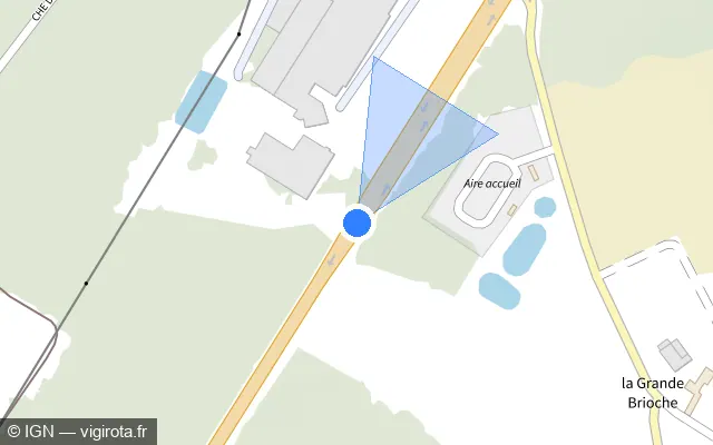 Vue plan de l'emplacement du radar fixe à La Fontaine-Saint-Martin