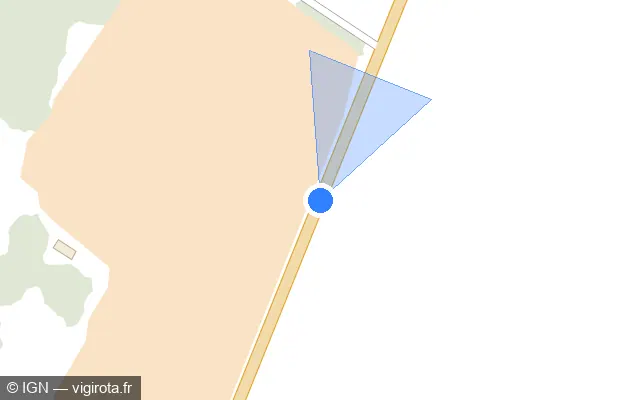 Vue plan de l'emplacement du radar fixe à Caorches-Saint-Nicolas