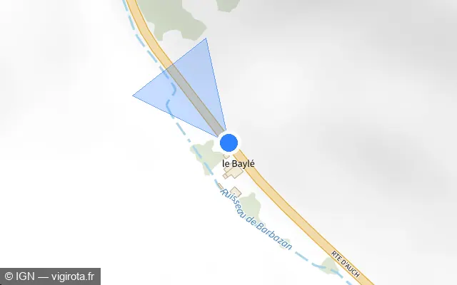 Vue plan de l'emplacement du radar fixe à Saint-Jean-Poutge