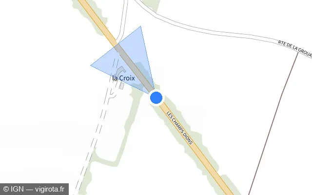 Vue plan de l'emplacement du radar fixe à Brissac Loire Aubance