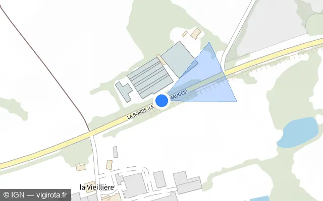 Vue plan de l'emplacement du radar fixe à Beaupréau-en-Mauges