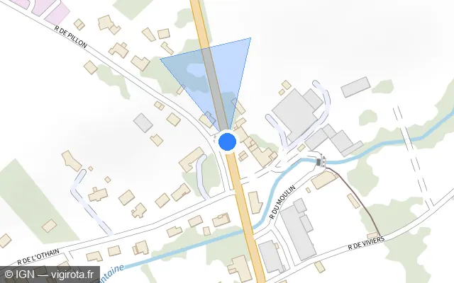 Vue plan de l'emplacement du radar fixe à Rouvrois-sur-Othain