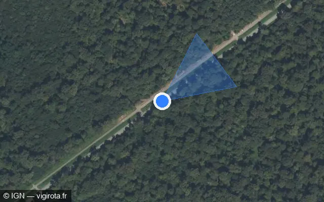 Vue satellite de l'emplacement du radar fixe à Kertzfeld