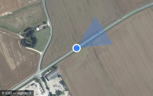 Vue satellite de l'emplacement du radar fixe à Naveil