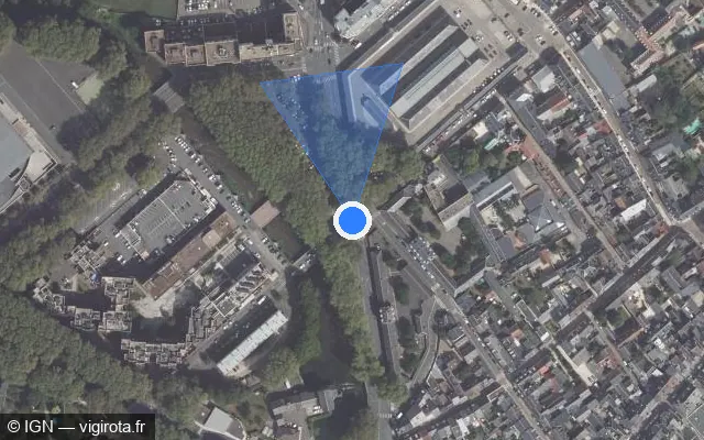 Vue satellite de l'emplacement du radar de feu rouge à Bourges