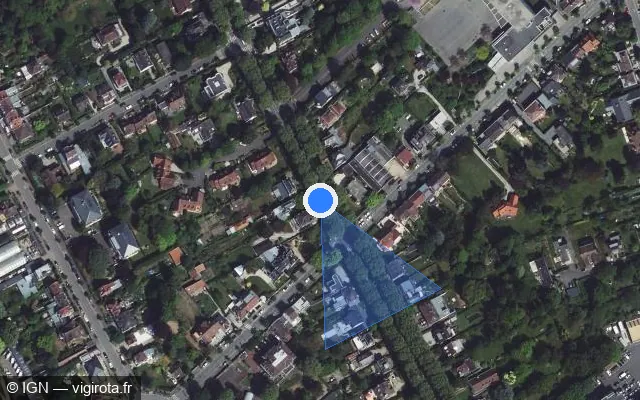 Vue satellite de l'emplacement du radar de feu rouge à Lambersart