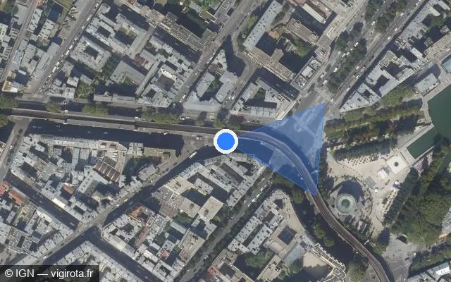 Vue satellite de l'emplacement du radar de feu rouge à Le Pré-Saint-Gervais