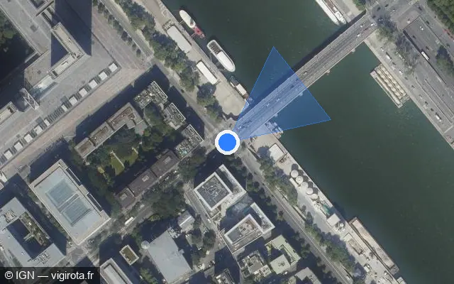 Vue satellite de l'emplacement du radar de feu rouge à Charenton-le-Pont