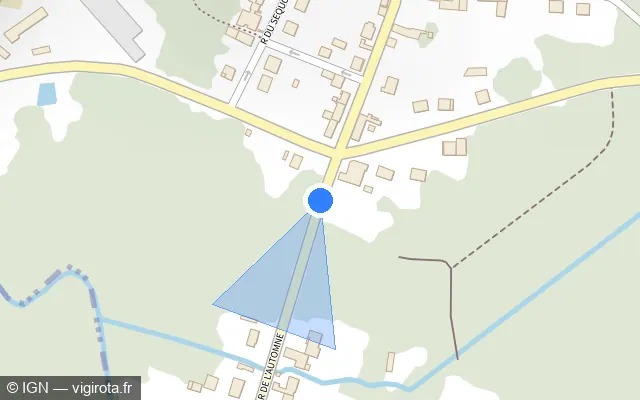 Vue plan de l'emplacement du radar tourelle à Béthancourt-en-Valois