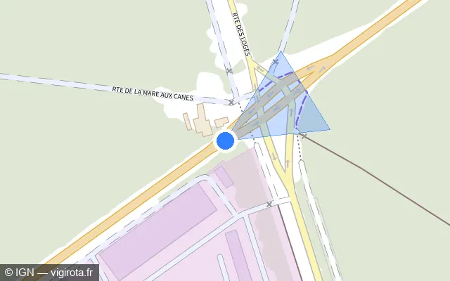 Vue plan de l'emplacement du radar tourelle à Saint-Germain-en-Laye