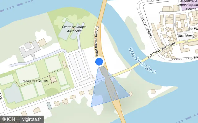 Vue plan de l'emplacement du radar tourelle à Meulan-en-Yvelines