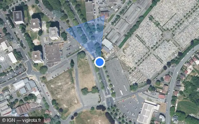 Vue satellite de l'emplacement du radar urbain à Bavilliers