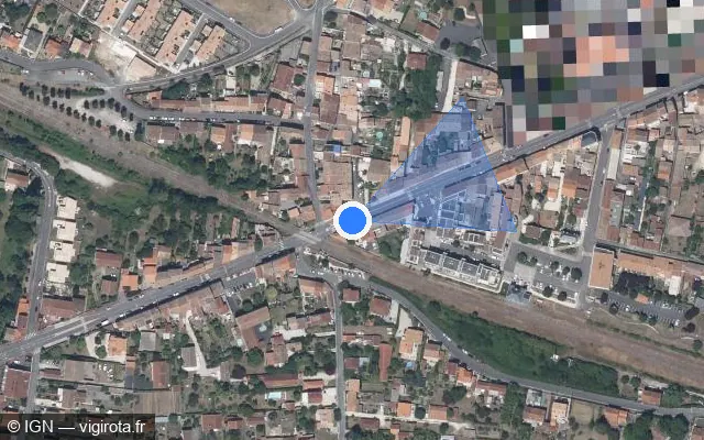 Vue satellite de l'emplacement du radar de feu rouge à Ruelle-sur-Touvre