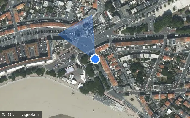 Vue satellite de l'emplacement du radar de feu rouge à Royan