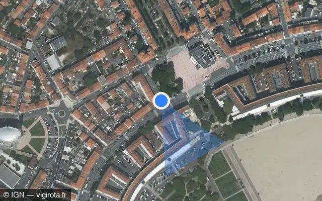 Vue satellite de l'emplacement du radar de feu rouge à Royan