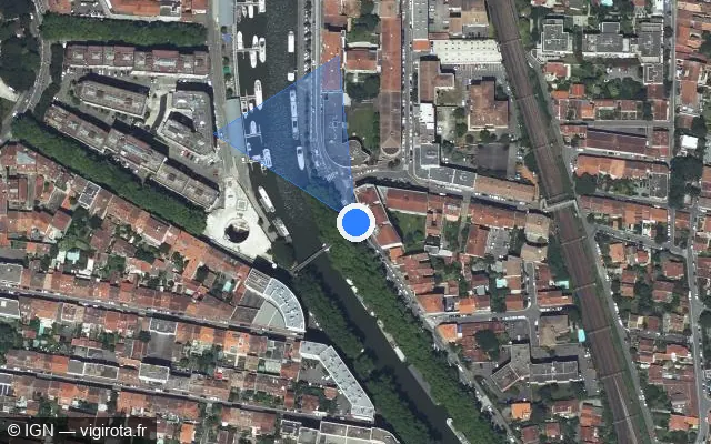 Vue satellite de l'emplacement du radar de feu rouge à Toulouse