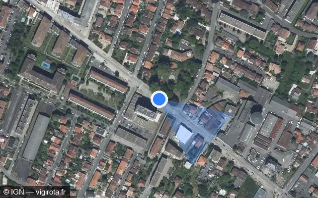Vue satellite de l'emplacement du radar de feu rouge à Agen
