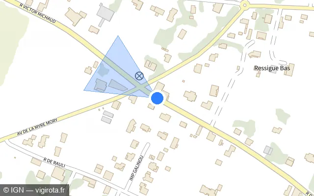 Vue plan de l'emplacement du radar de feu rouge à Villeneuve-sur-Lot