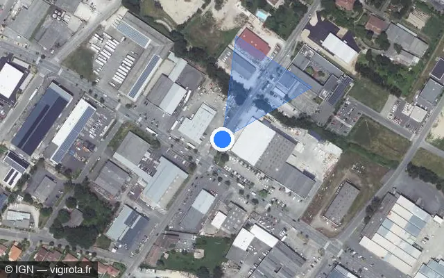 Vue satellite de l'emplacement du radar de feu rouge à Montauban