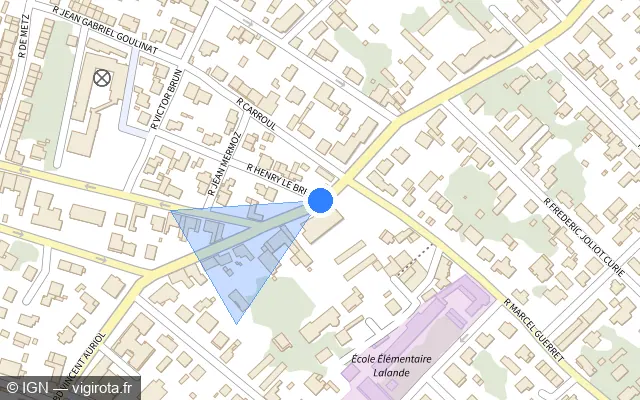 Vue plan de l'emplacement du radar de feu rouge à Montauban